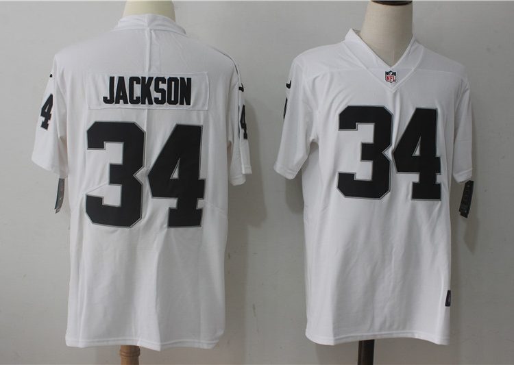 Men's Las Vegas Raiders Bo Jackson #34 White Jersey