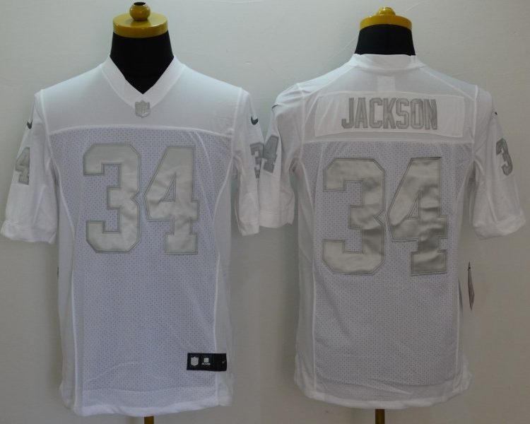 Men's Las Vegas Raiders Bo Jackson #34 White Jersey