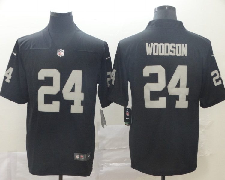 Men's Las Vegas Raiders Charles Woodson #24 Black Jersey