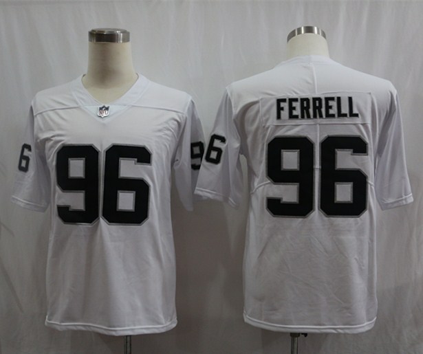 Men's Las Vegas Raiders Clelin Ferrell #96 White Jersey