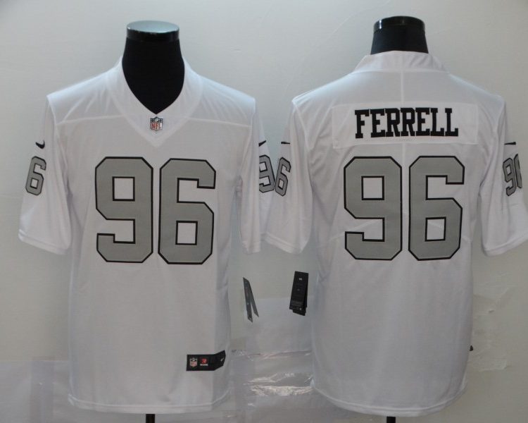 Men's Las Vegas Raiders Clelin Ferrell #96 White Jersey