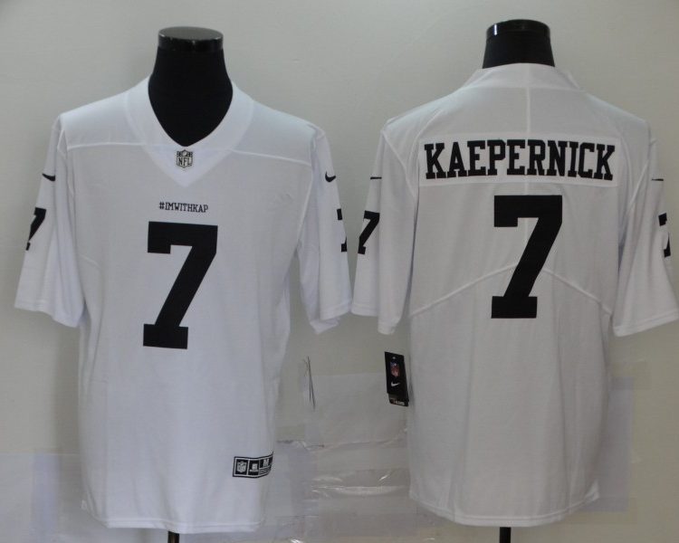 Men's Las Vegas Raiders Colin Kaepernick #7 White Jersey