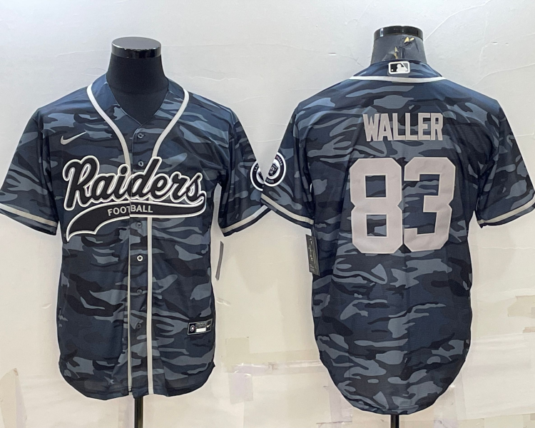 Men's Las Vegas Raiders Darren Waller #83 Grey Camouflage Jersey Joint Edition