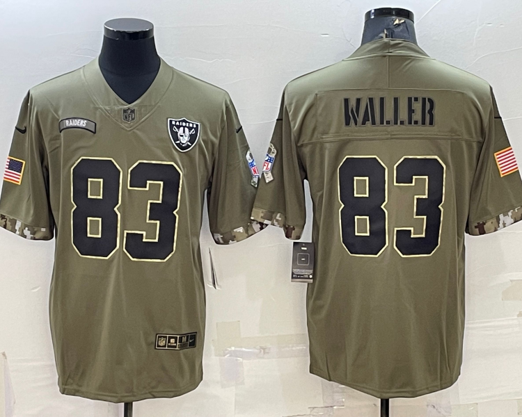 Men's Las Vegas Raiders Darren Waller #83 Olive 2022 Salute To Service Limited Jersey