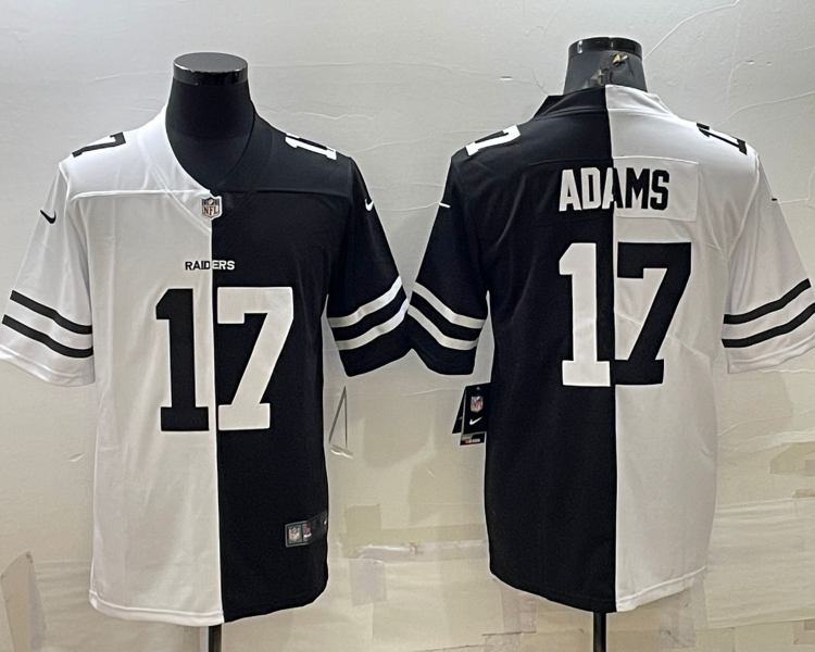 Men's Las Vegas Raiders Davante Adams #17 Black/White Jersey