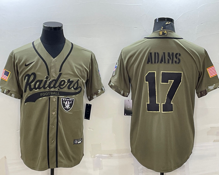 Men's Las Vegas Raiders Davante Adams #17 Olive 2022 Salute To Service Limited Jersey Joint Edition