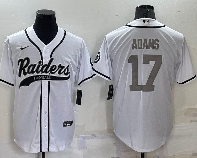 Men's Las Vegas Raiders Davante Adams #17 White Jersey Joint Edition