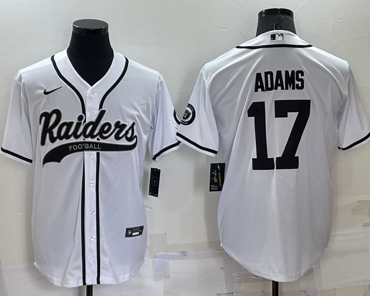 Men's Las Vegas Raiders Davante Adams #17 White Jersey Joint Edition
