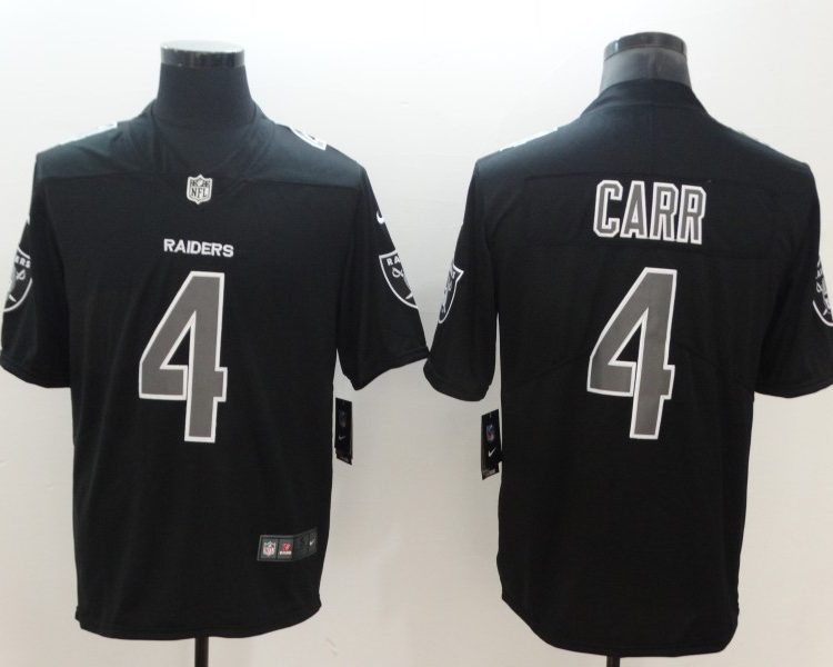 Men's Las Vegas Raiders Derek Carr #4 Black Authentic Jersey