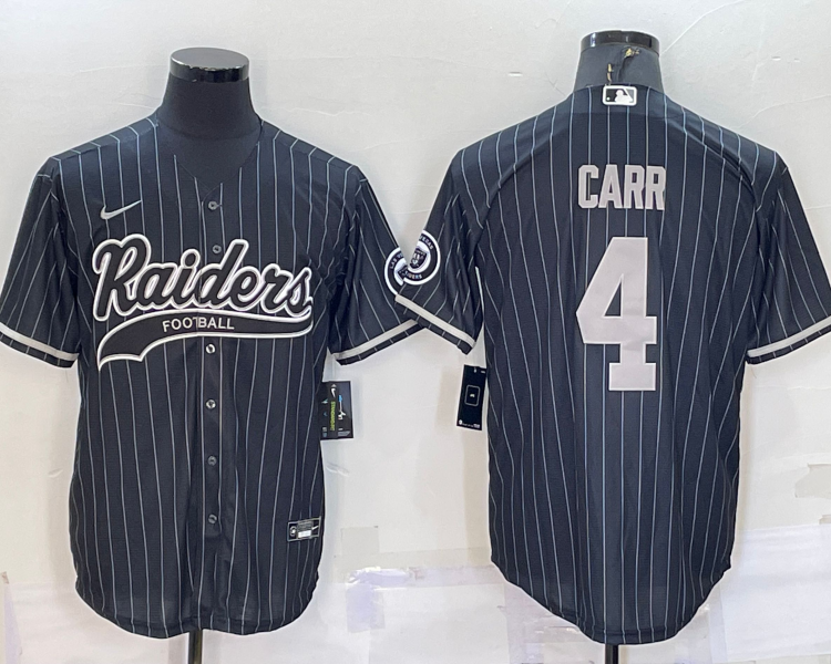 Men's Las Vegas Raiders Derek Carr #4 Black Jersey Joint Edition