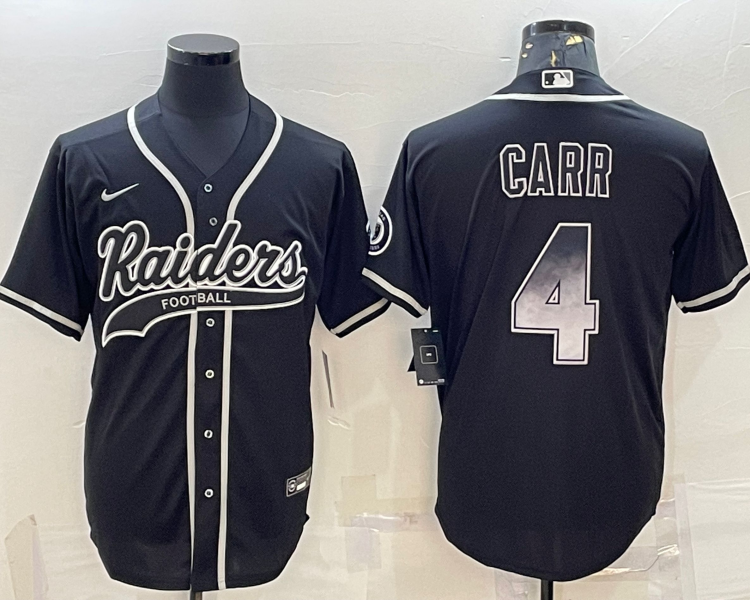 Men's Las Vegas Raiders Derek Carr #4 Black Jersey Joint Edition