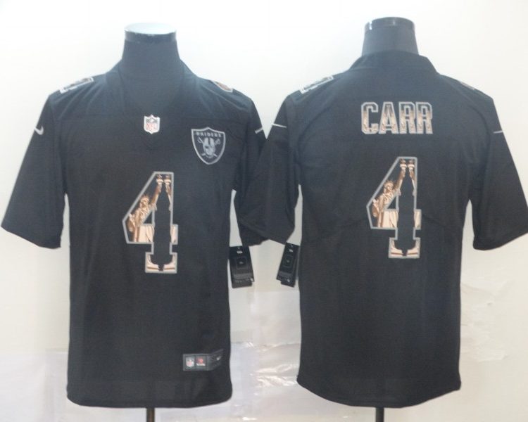 Men's Las Vegas Raiders Derek Carr #4 Black Jersey