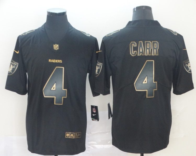 Men's Las Vegas Raiders Derek Carr #4 Black Jersey