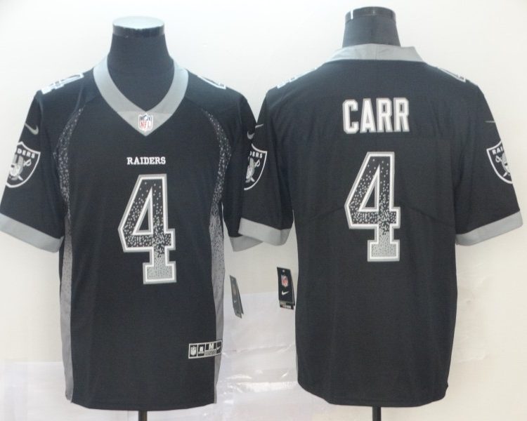 Men's Las Vegas Raiders Derek Carr #4 Black Jersey