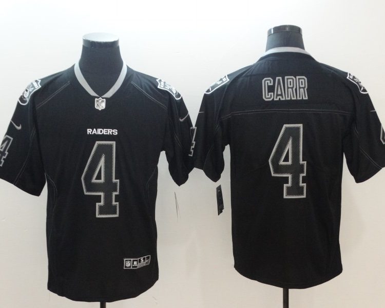 Men's Las Vegas Raiders Derek Carr #4 Black Jersey