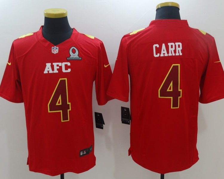 Men's Las Vegas Raiders Derek Carr #4 Red Jersey