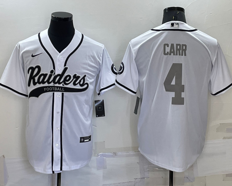 Men's Las Vegas Raiders Derek Carr #4 White Jersey Joint Edition