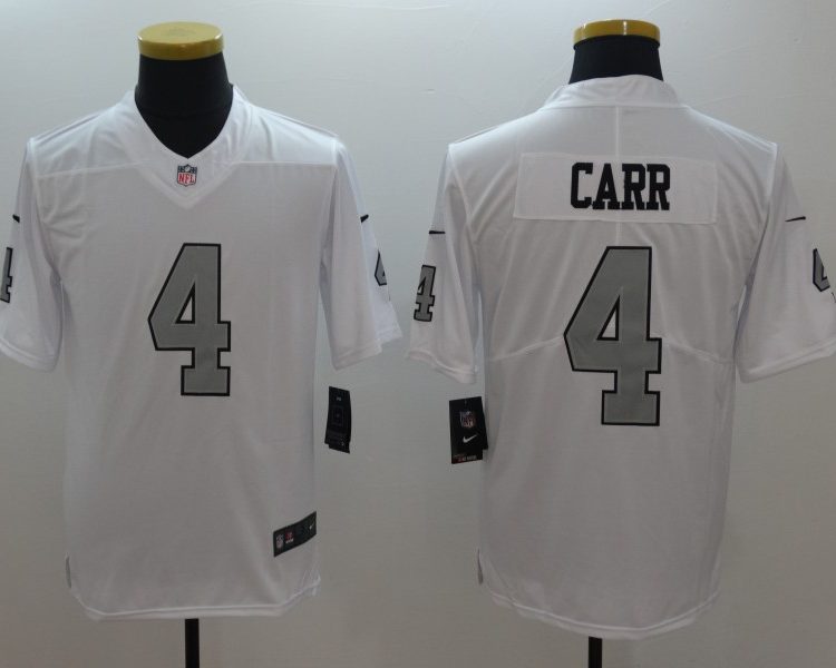 Men's Las Vegas Raiders Derek Carr #4 White Jersey