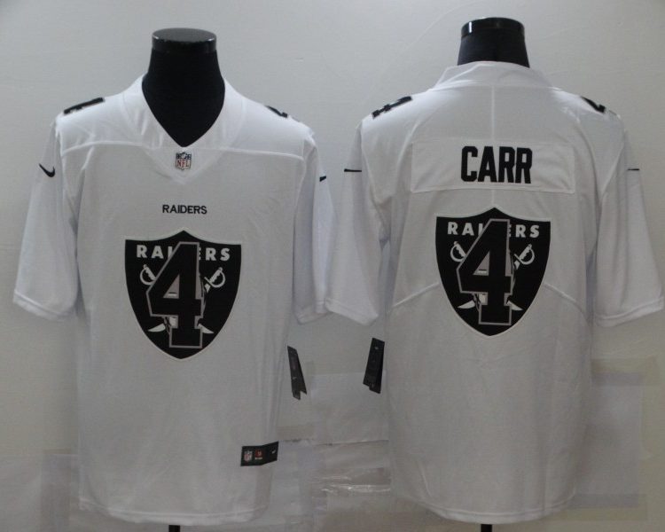 Men's Las Vegas Raiders Derek Carr #4 White Jersey