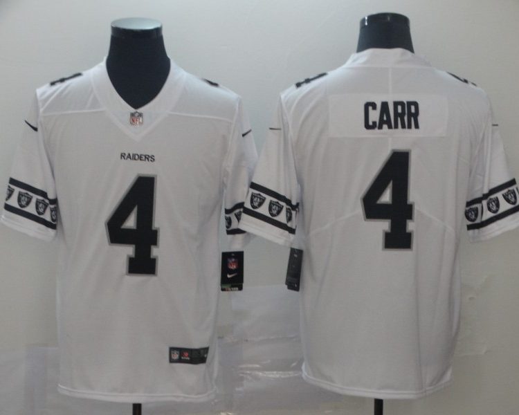 Men's Las Vegas Raiders Derek Carr #4 White Jersey