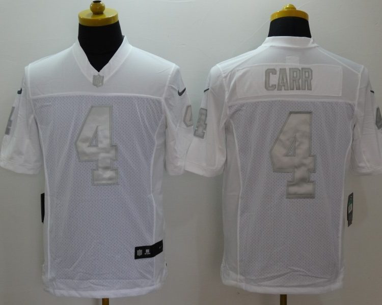 Men's Las Vegas Raiders Derek Carr #4 White Jersey