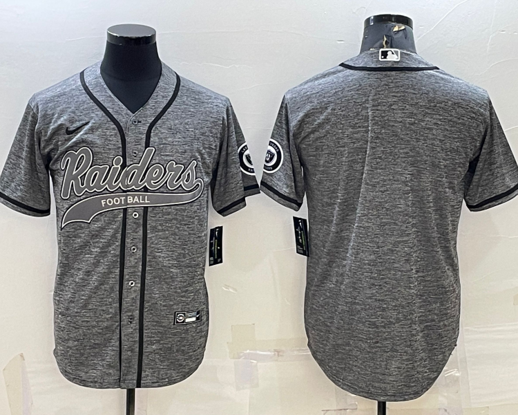 Men's Las Vegas Raiders Gray Blank Jersey