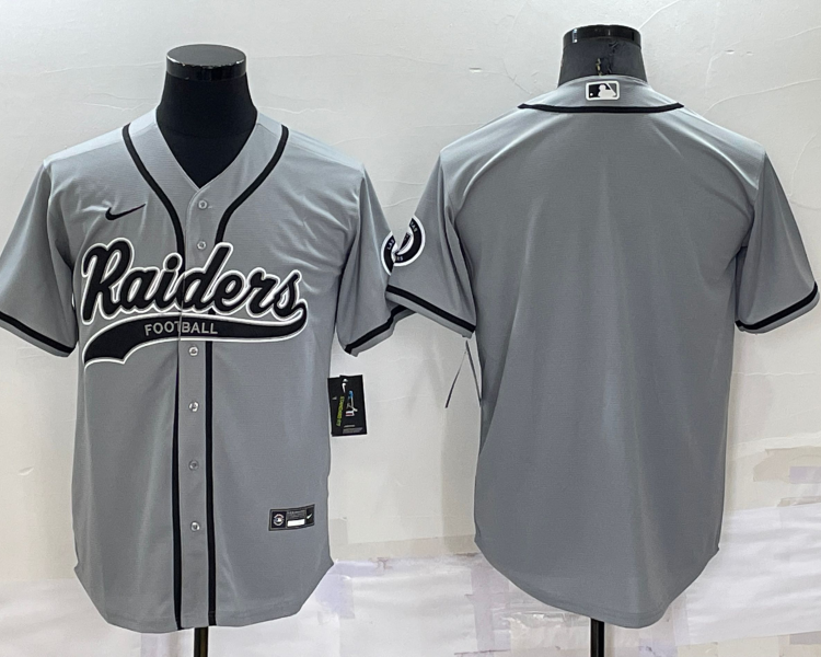 Men's Las Vegas Raiders Gray Blank Jersey