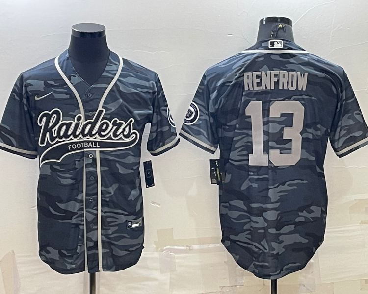 Men's Las Vegas Raiders Hunter Renfrow #13 Grey Camouflage Jersey Joint Edition