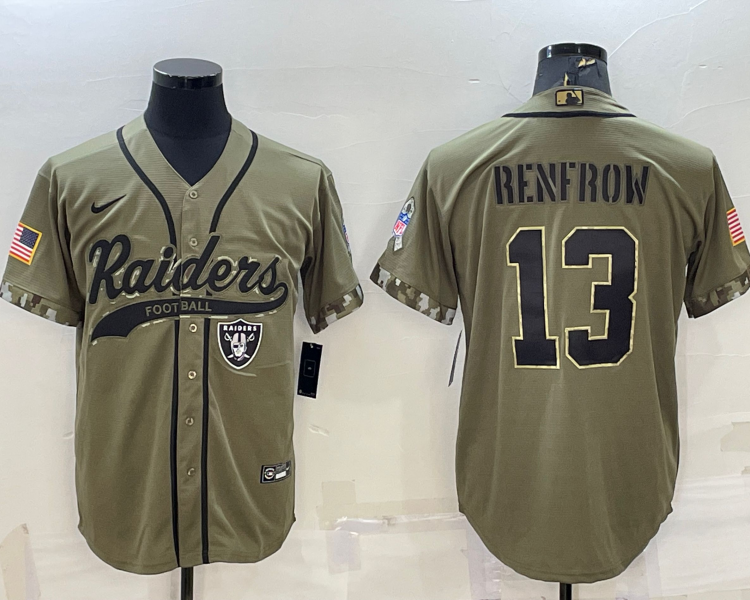 Men's Las Vegas Raiders Hunter Renfrow #13 Olive 2022 Salute To Service Limited Jersey Joint Edition