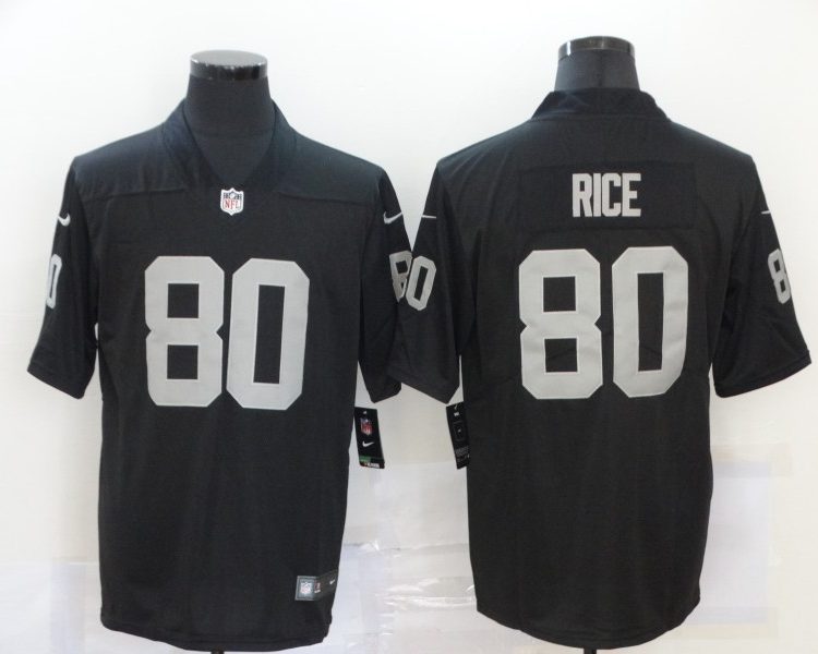 Men's Las Vegas Raiders Jerry Rice #80 Black Jersey