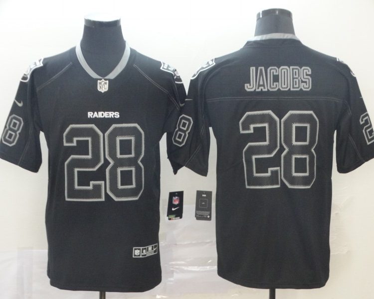 Men's Las Vegas Raiders Josh Jacobs #28 Black Alternate Jersey