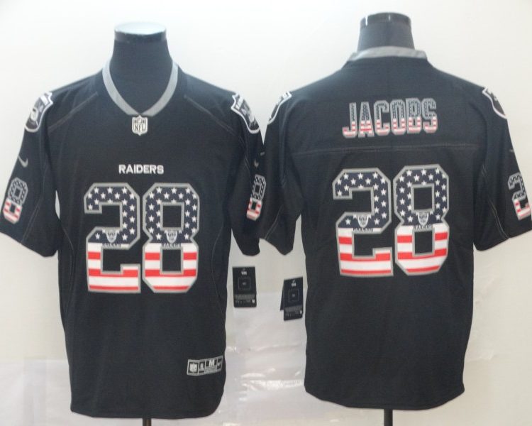 Men's Las Vegas Raiders Josh Jacobs #28 Black Authentic Jersey