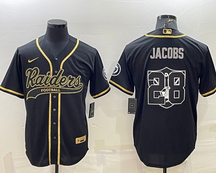Men's Las Vegas Raiders Josh Jacobs #28 Black Jersey Joint Edition