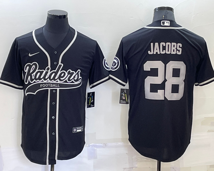 Men's Las Vegas Raiders Josh Jacobs #28 Black Jersey Joint Edition
