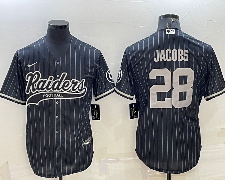 Men's Las Vegas Raiders Josh Jacobs #28 Black Jersey Joint Edition