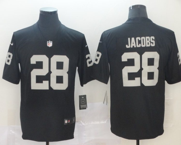 Men's Las Vegas Raiders Josh Jacobs #28 Black Jersey