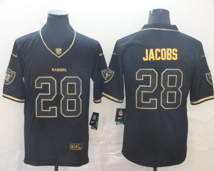 Men's Las Vegas Raiders Josh Jacobs #28 Black Jersey