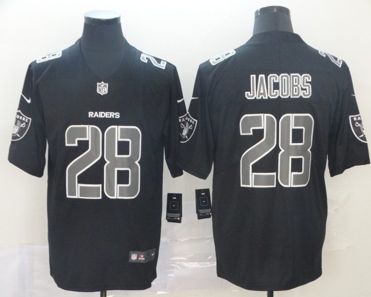 Men's Las Vegas Raiders Josh Jacobs #28 Black Jersey