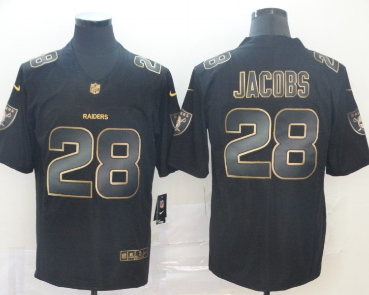 Men's Las Vegas Raiders Josh Jacobs #28 Black Jersey