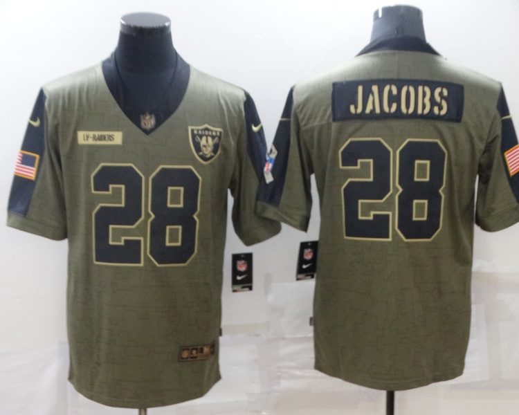 Men's Las Vegas Raiders Josh Jacobs #28 Brown Authentic Jersey
