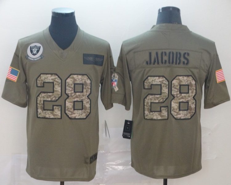 Men's Las Vegas Raiders Josh Jacobs #28 Brown Jersey