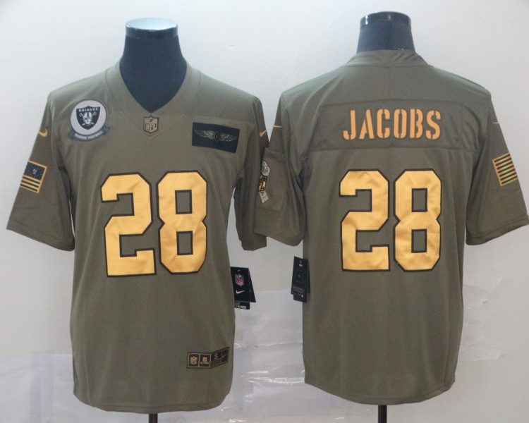 Men's Las Vegas Raiders Josh Jacobs #28 Brown Jersey