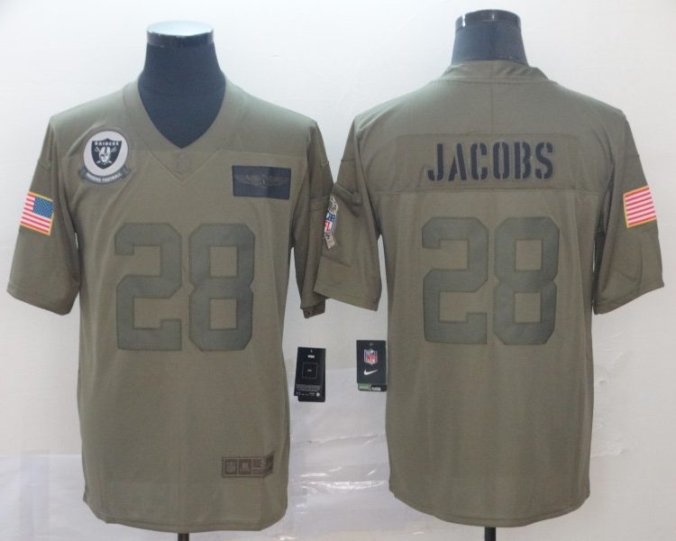 Men's Las Vegas Raiders Josh Jacobs #28 Brown Jersey