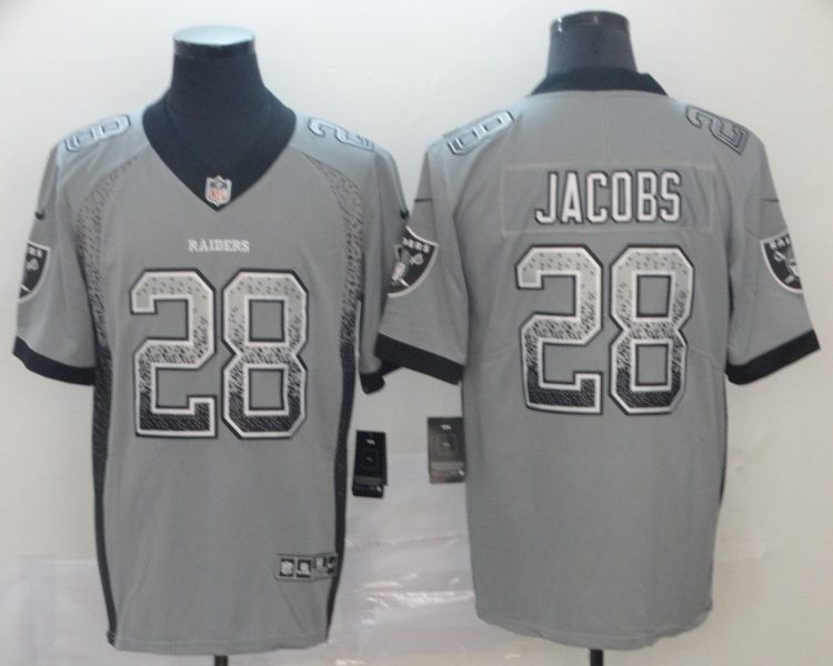 Men's Las Vegas Raiders Josh Jacobs #28 Gray Alternate Jersey