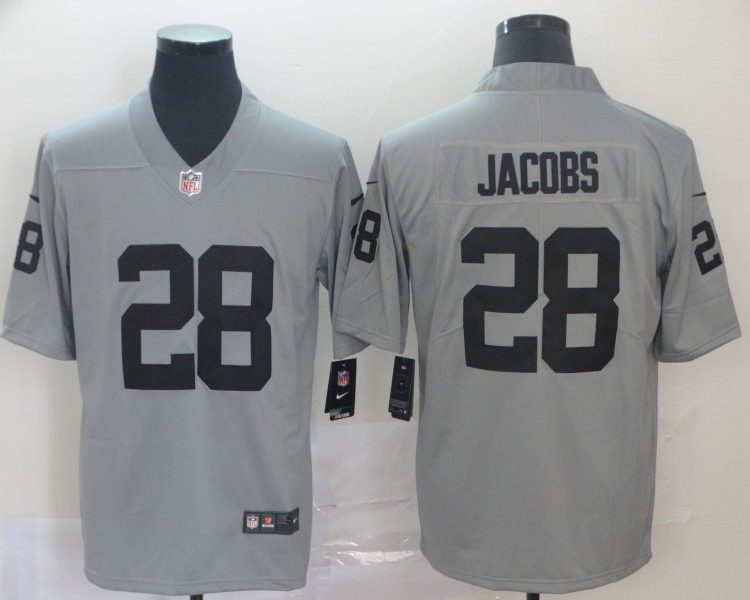 Men's Las Vegas Raiders Josh Jacobs #28 Gray Inverted Legend Jersey
