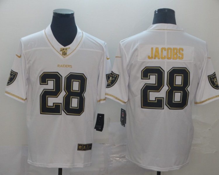 Men's Las Vegas Raiders Josh Jacobs #28 White Jersey