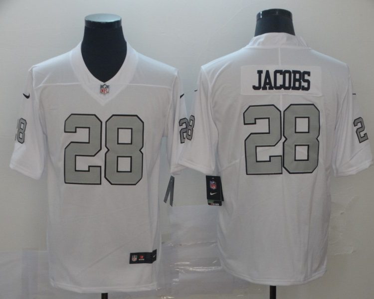 Men's Las Vegas Raiders Josh Jacobs #28 White Jersey
