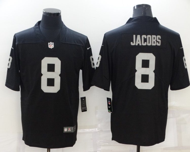 Men's Las Vegas Raiders Josh Jacobs #8 Black Jersey