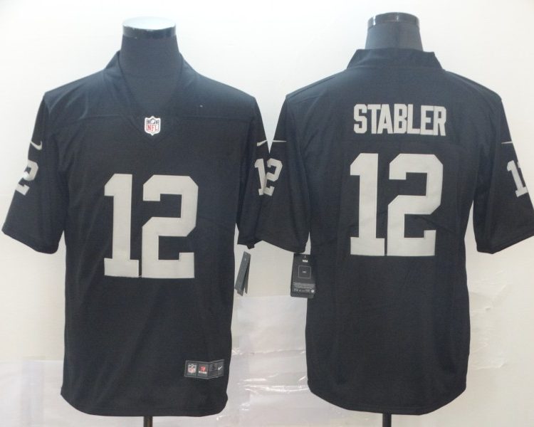 Men's Las Vegas Raiders Ken Stabler #12 Black Jersey