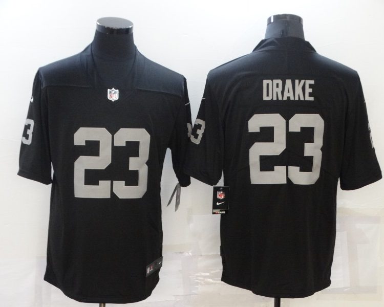 Men's Las Vegas Raiders Kenyan Drake #23 Black Jersey